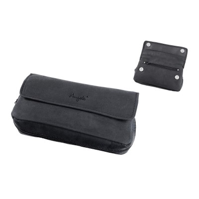 Angelo Θήκη Πίπας Black Goat Leather 2pcs 842013